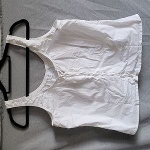 Avenue White Bodice Lace Up Top